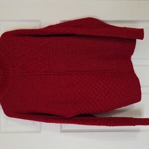 American Eagle red Patchwork Sweater Womans Size Medium
